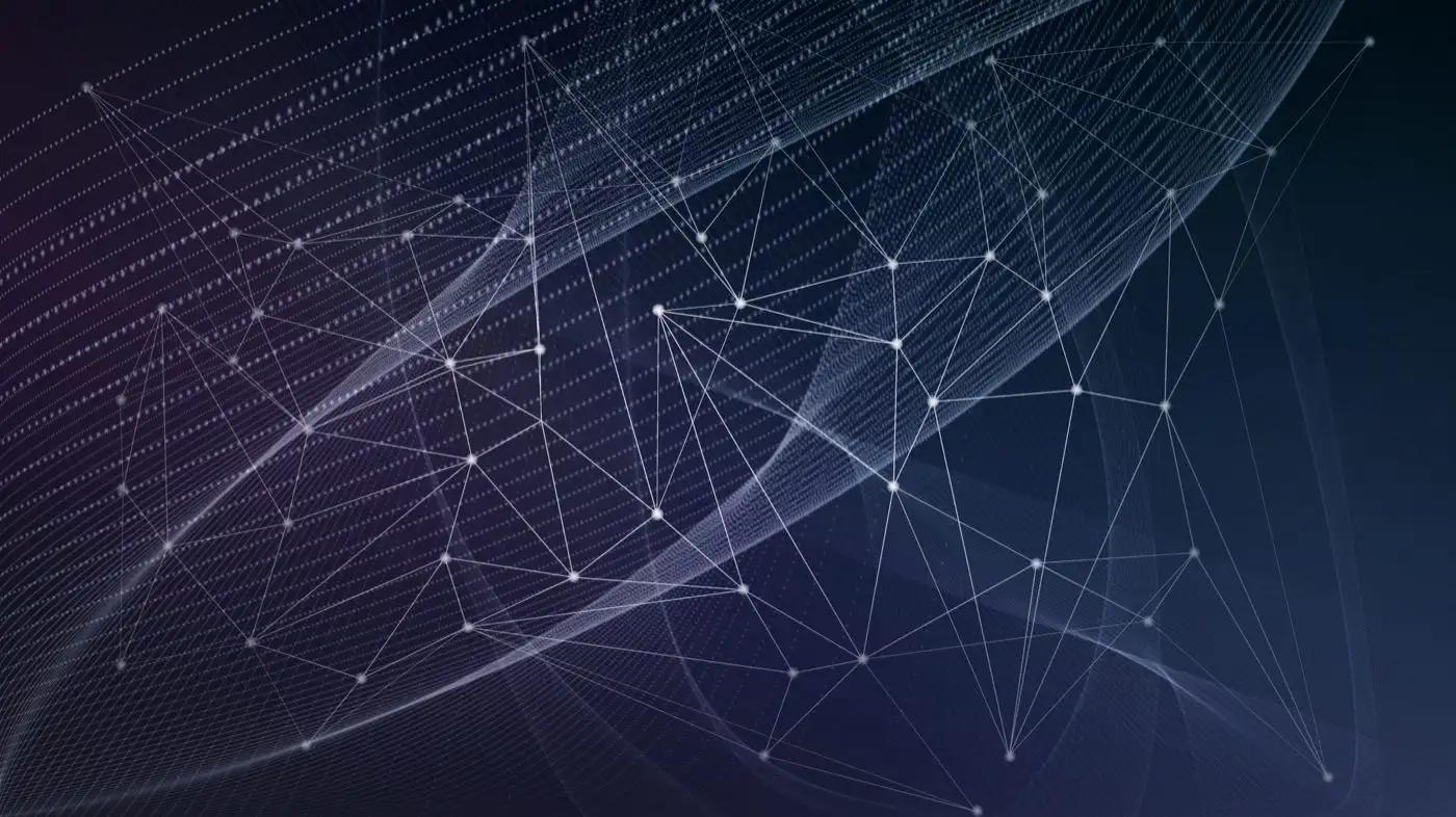Abstract connected lines representing a structured digital system.